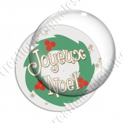 Image digitale - Joyeux Noël - Couronne Verte