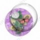 Image digitale - Papillons et fleur - violet