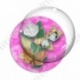 Image digitale - Papillons et fleur - rose