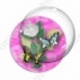 Image digitale - Papillons et fleur - rose