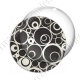 Image digitale - Ronds effet arabesques fond gris foncé