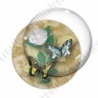Image digitale - Papillons et fleur - marron