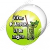 Image digitale - Vivre d'amour et de Mojito - Fond dégradé