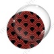 Image digitale - Vagues japonaises - Rouge Fond noir