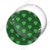 Image digitale - Vagues japonaises - Noir Fond vert