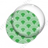 Image digitale - Vagues japonaises - Blanc Fond vert
