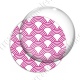 Image digitale - Vagues japonaises - Fuchsia fond blanc