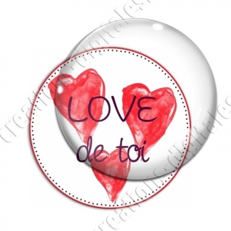 Image digitale - Love de toi - Rouge