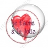 Image digitale - Je t'aime à la folie - Rouge