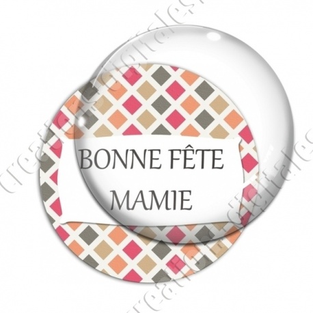 Image digitale - Bonne fête mamie - Fond carrés
