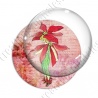 Image digitale - Fillette robe fleur rouge