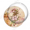 Image digitale - Fillette robe fleur rose