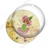 Image digitale - Fillette robe fleur rose 02