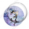 Image digitale - Fillette robe fleur bleue
