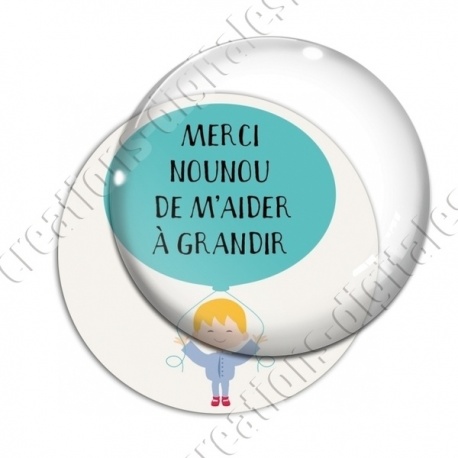 Image digitale - Merci Nounou - Garçon avec ballon