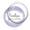 Image digitale - Personnalisable - Future mariée fond fleuri violet