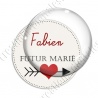 Image digitale - Personnalisable - Futur marié Coeur et flêche