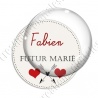 Image digitale - Personnalisable - Futur marié Coeur et flêches