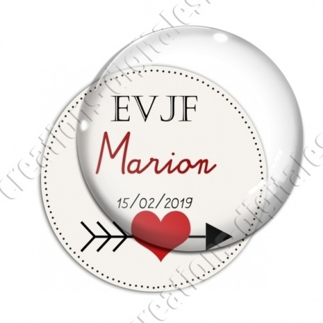 Image digitale - Personnalisable - EVJF Coeur et flêche