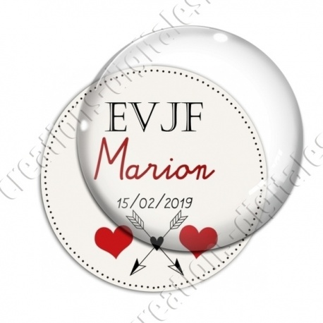 Image digitale - Personnalisable - EVJF Coeur et flêches