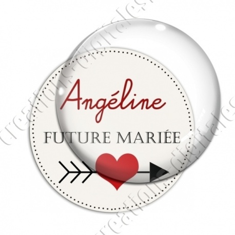 Image digitale - Personnalisable - Future mariée Coeur et flêche