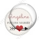Image digitale - Personnalisable - Future mariée Coeur et flêche