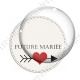 Image digitale - Personnalisable - Future mariée Coeur et flêche