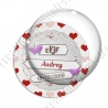 Image digitale - Personnalisable - EVJF dentelle et coeurs rouge
