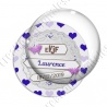 Image digitale - Personnalisable - EVJF dentelle et coeurs violets