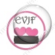Image digitale - Personnalisable - EVJF 2 coeurs roses