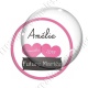 Image digitale - Personnalisable - Future mariée 2 coeurs roses