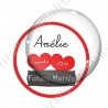 Image digitale - Personnalisable - Future mariée 2 coeurs rouges