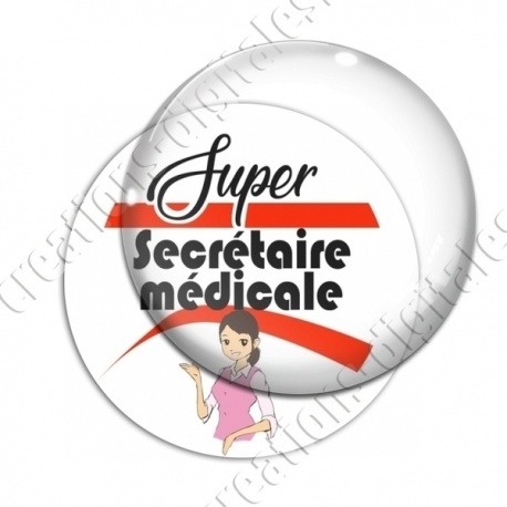 Image digitale - Super Secrétaire médicale - Rouge