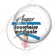 Image digitale - Super Secrétaire médicale - Bleu
