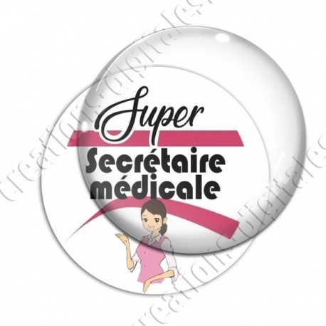 Image digitale - Super Secrétaire médicale - Rose