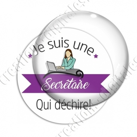 Image digitale - Secrétaire qui déchire - Violet