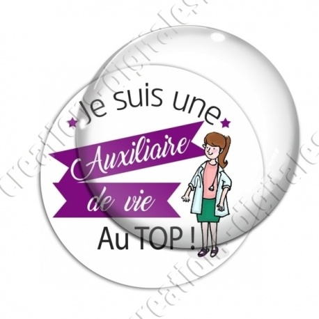 Image digitale - Une auxiliaire de vie au top - Violet