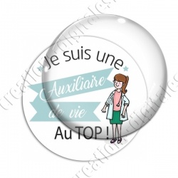 Image digitale - Une auxiliaire de vie au top - Bleu