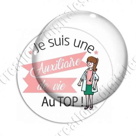 Image digitale - Une auxiliaire de vie au top - Rose