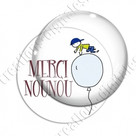 Image digitale - Merci Nounou - Ballon gars