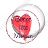 Image digitale - Bonne fête maman - Coeur rouge foncé