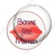 Image digitale - Bonne fête maman - Bouche rouge