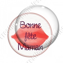 Image digitale - Bonne fête maman - Bouche rouge