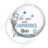 Image digitale - Je suis Animatrice qui déchire - fond blanc texte bleu