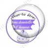 Image digitale - Veux-tu être ma demoiselle - Gâteau violet