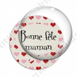 Image digitale - Bonne fête maman et coeurs