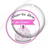 Image digitale - Veux-tu être ma témoin - Gâteau rose