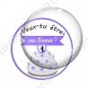 Image digitale - Veux-tu être ma témoin - Gâteau violet