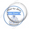 Image digitale - Veux-tu être mon témoin - Gâteau bleu
