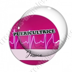 Image digitale - Puericultrice - Fond ligne électro
